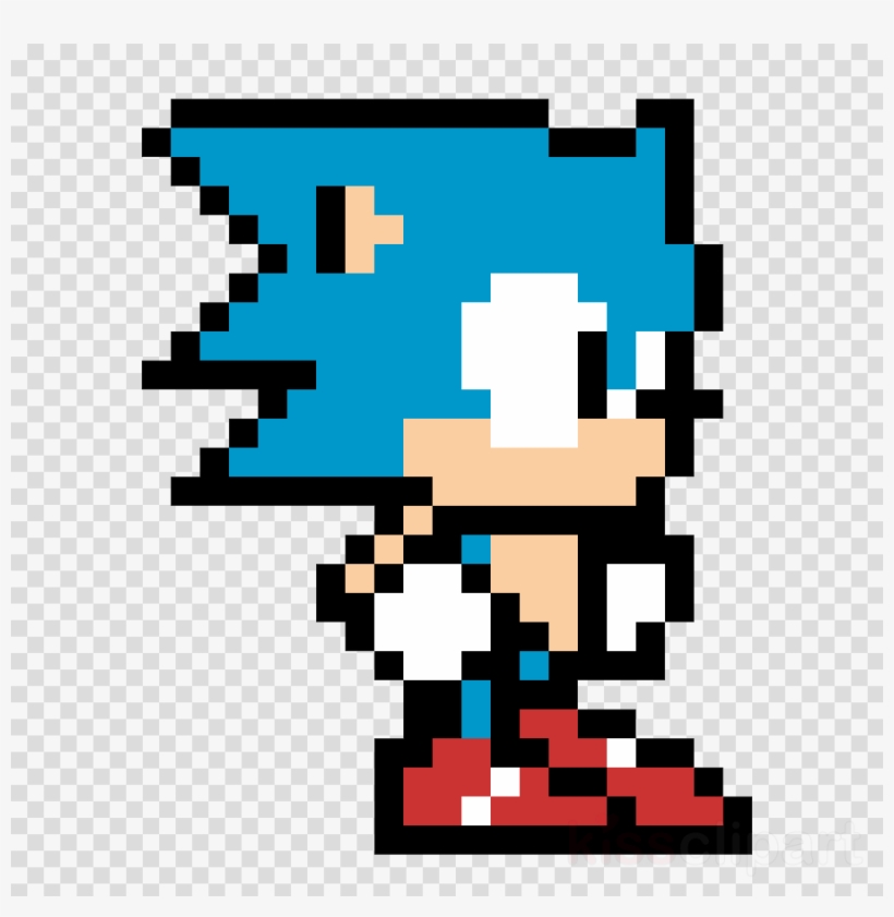 Sonic Pixel Art Grid Clipart Minecraft Sonic The Hedgehog - Pixel Art Sonic Dash, transparent png #5555238