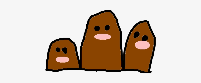 Dugtrio - Cartoon, transparent png #5555510