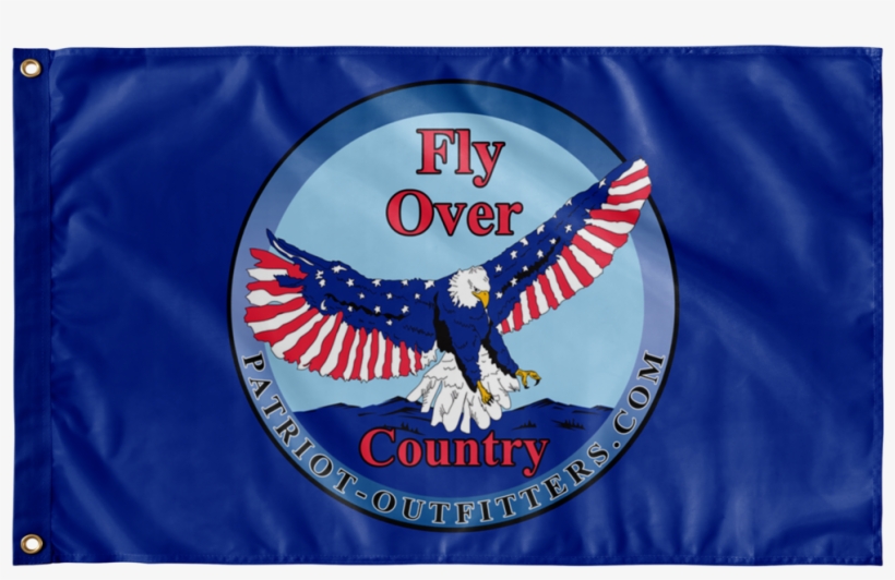 Blue Flag Eagle, Fly Over Country Flag - Flag, transparent png #5555998