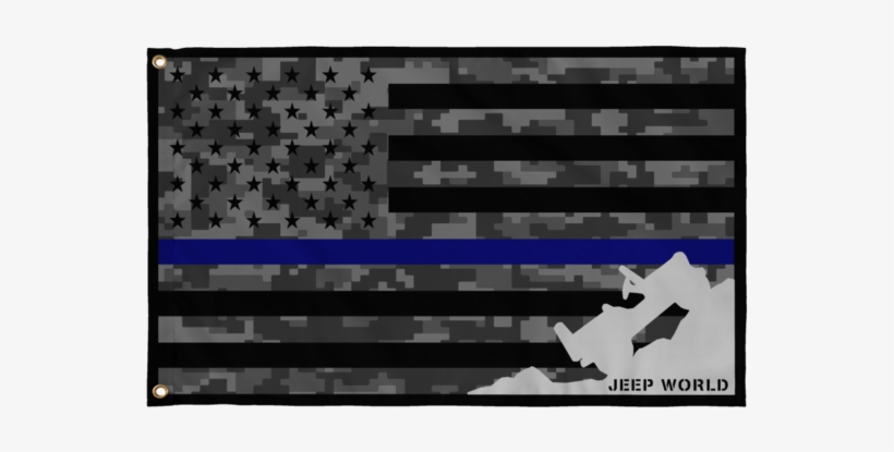 Jeep World Usa Back The Blue Jeep Flag - Jeep, transparent png #5556103
