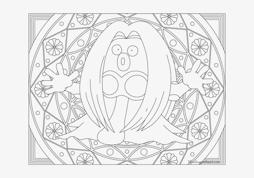 Jynx Pokemon - Mandalas Para Colorear De Pokemon, transparent png #5556240