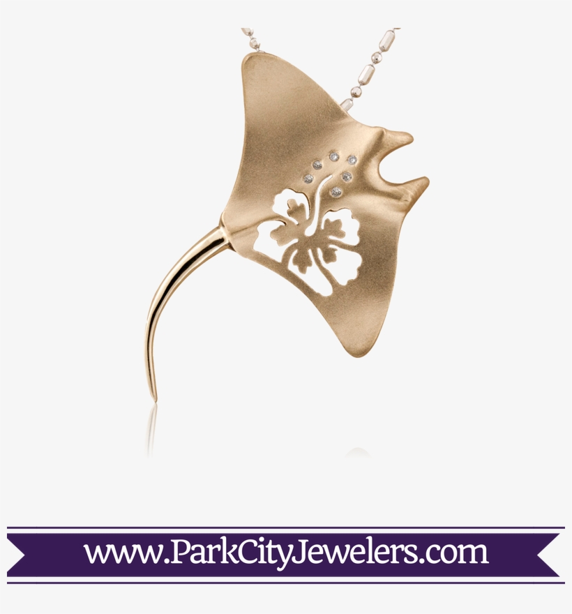 Manta Ray Hibiscus Pendant - Elk Ivory Tooth Trophy Antler Ring, transparent png #5556597