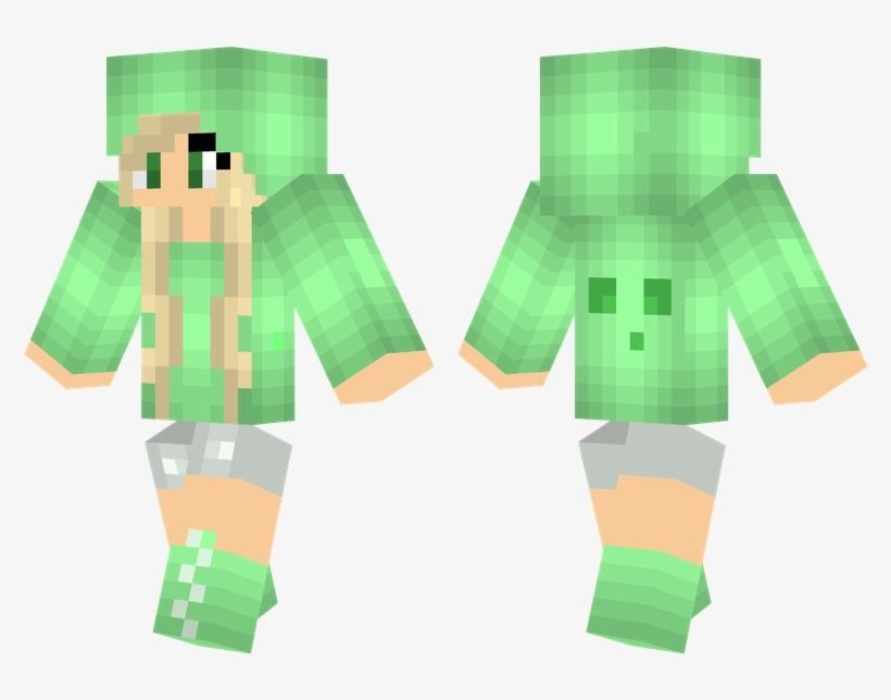 Slime Girl - Minecraft Skin Water Melon, transparent png #5556778