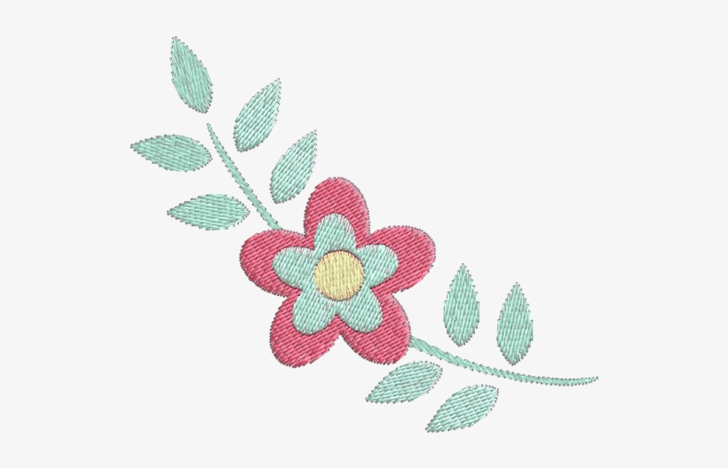 Flores - Embroidery, transparent png #5558107
