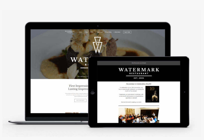 Watermark Marketing Casestudy Mockup 1600px - Restaurant, transparent png #5558598