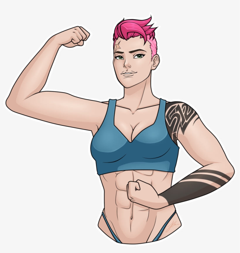 I Felt Like The Buff God, Zarya Needed A Little More - Cartoon, transparent png #5560260
