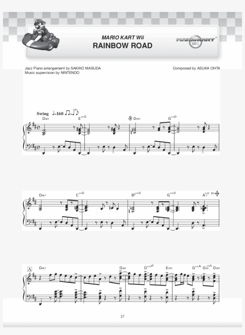 Super Mario Jazz Piano Arrangements Thumbnail - Mario Kart Wii, transparent png #5561008