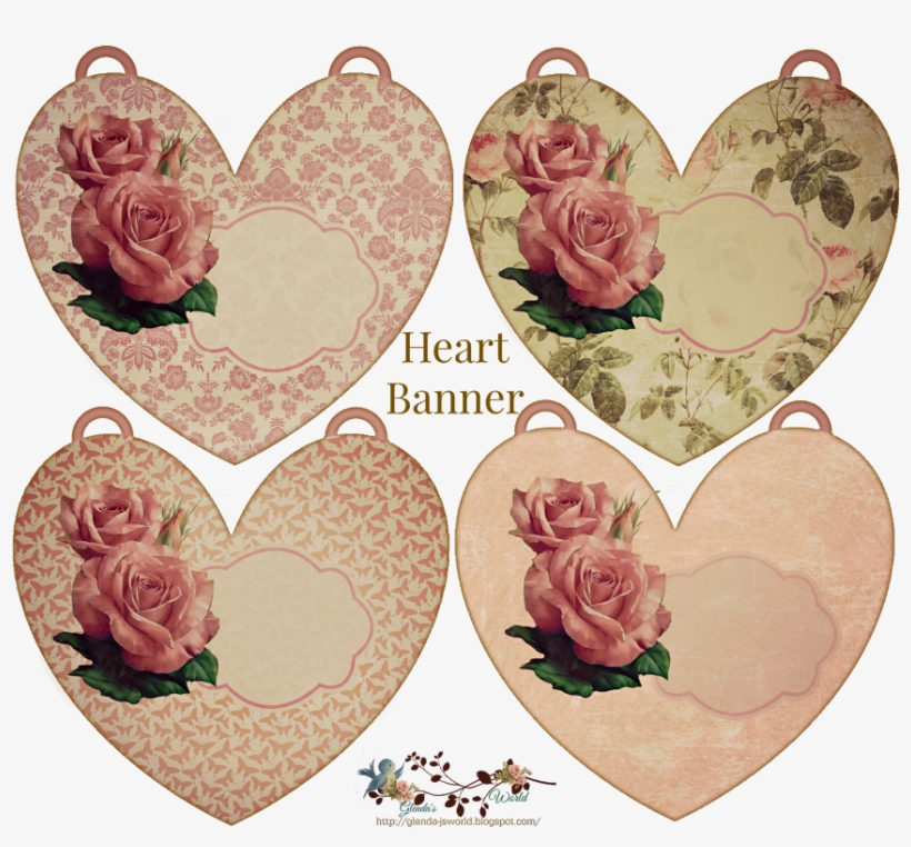 Heart Banner Print Glenda's World Wordt Weergegeven, transparent png #5561659