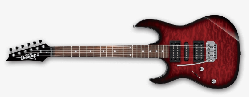 Ibanez Grx70qal Trb Electric Guitar Transparent Red - Red Ibanez Electric Guitar, transparent png #5561758