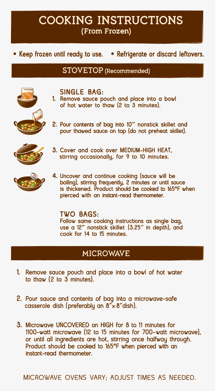 Close Cooking Instructions Nutrition Instructions - Kahiki Stir Fresh Sweet & Sour Chicken, transparent png #5563007