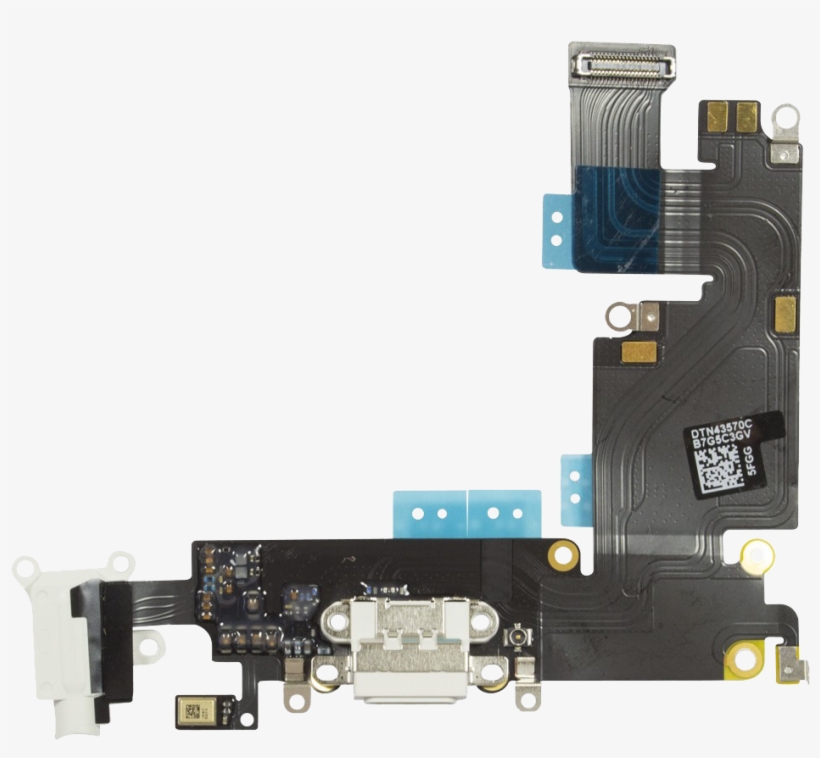 Iphone 6 Plus White Lightning Connector And Headphone - Iphone 6 Headphone Jack Cable, transparent png #5564922
