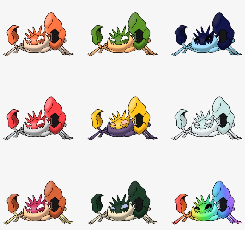 Kingler Recolours - Pokemon Kingler, transparent png #5565557