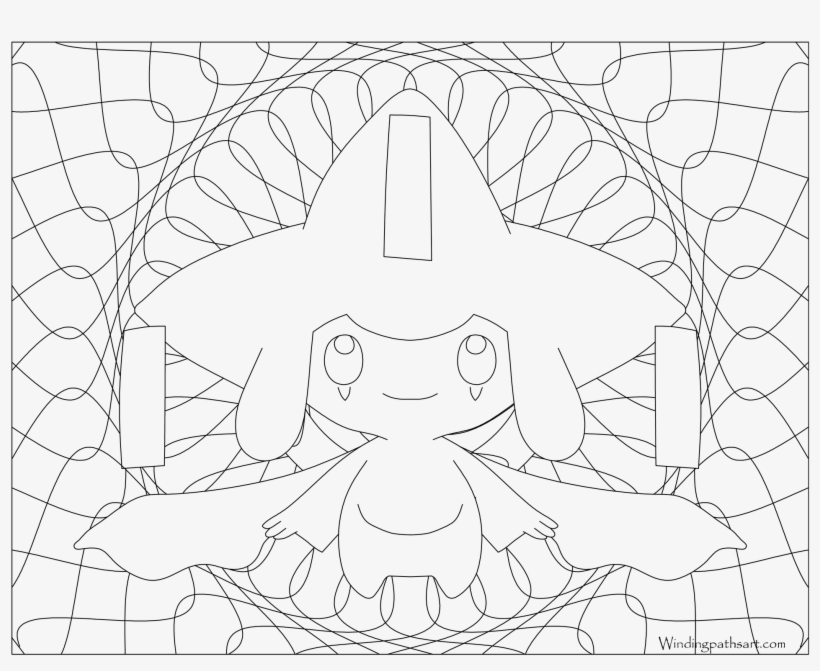 Adult Pokemon Coloring Page Jirachi - Jirachi Coloring Page, transparent png #5566262