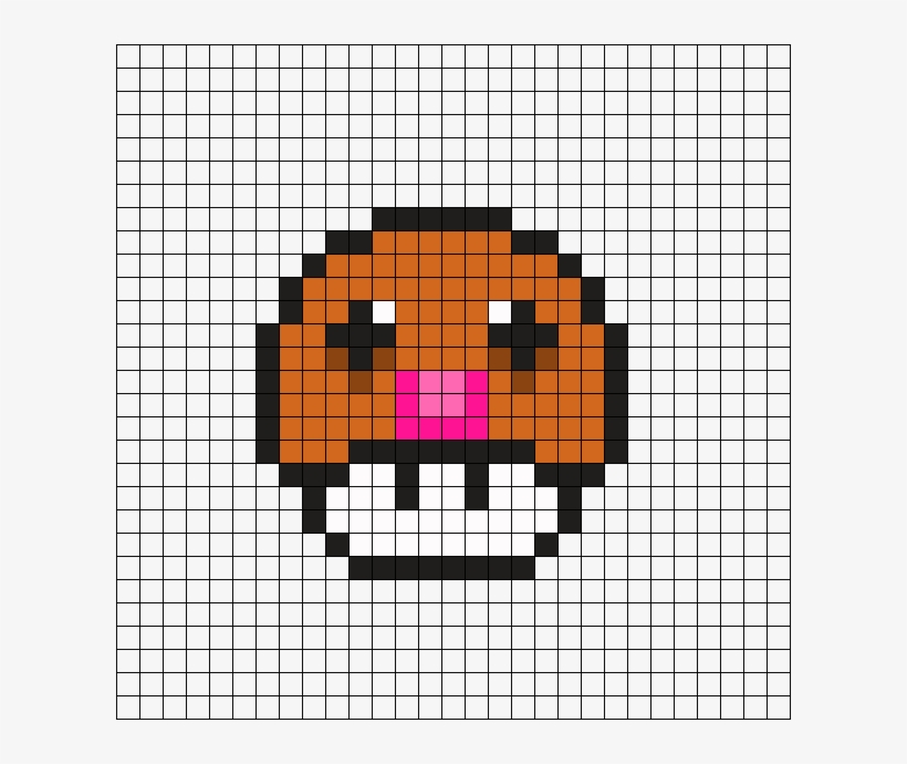 Diglett Pokemon Mushroom Perler Bead Pattern - Pixel Art Champignon Mario, transparent png #5567443