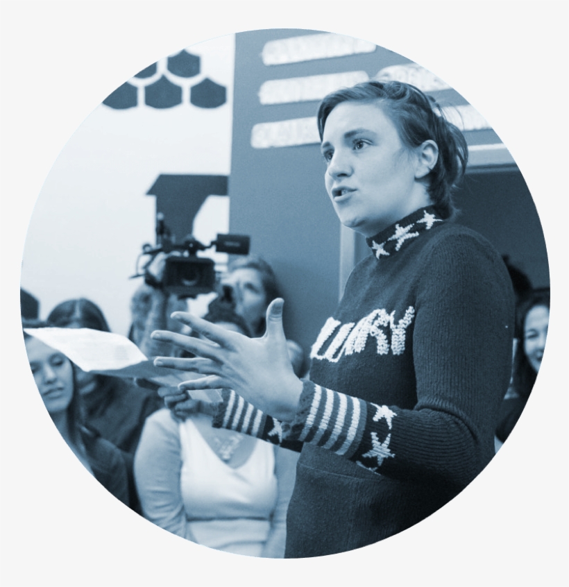 Lena Dunham Hillary Clinton Iowa City Voting Girls - Scenes Inside Hillary Clinton's Election Night Party, transparent png #5567747