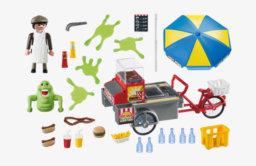 Slimer With Hot Dog Stand - Playmobil Ghostbusters Hot Dog Stand, transparent png #5569282