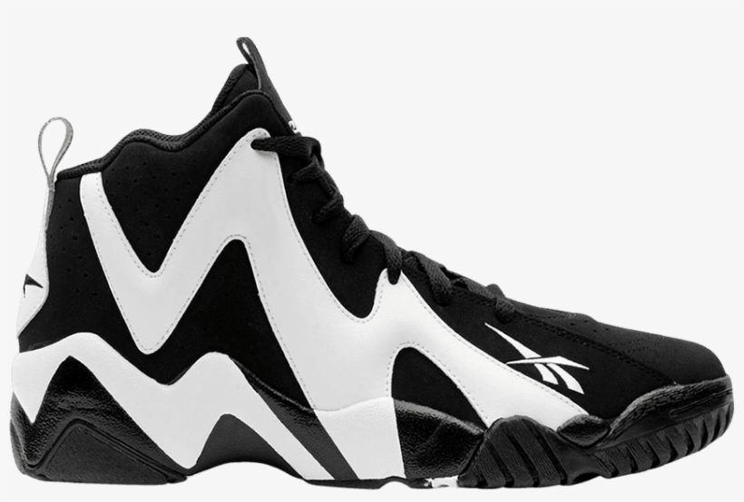 Kamikaze 2 Mid 'shawn Kemp' - Black And White High Top Reeboks, transparent png #5570030