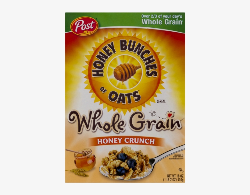 Post Whole Grain Crunch Cereal Oz Walmartcom - Post Honey Bunches Of Oats Almond, transparent png #5570083