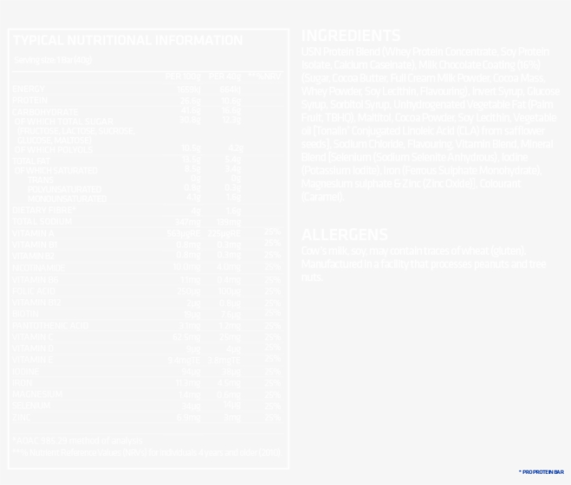 The Nutrition Facts And Ingredients Of Only One Variant - Ivory, transparent png #5570512