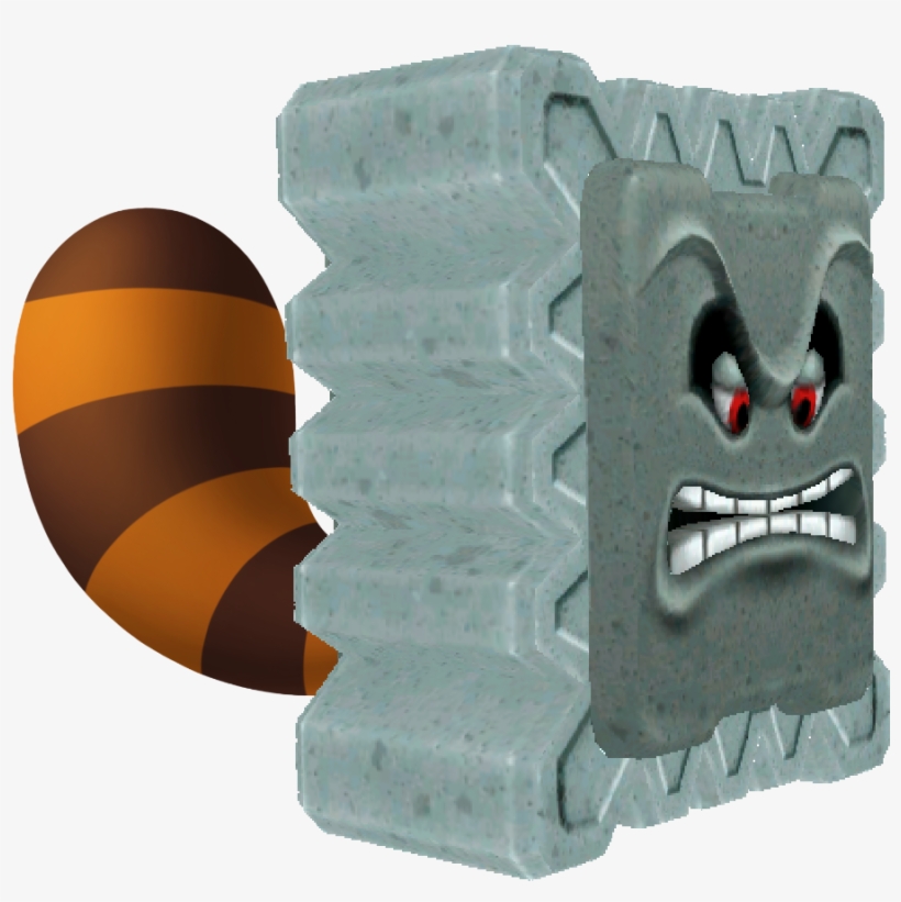 Raccoon Thwomps Sm3dw - Super Mario 3d Land Thwomp, transparent png #5570517