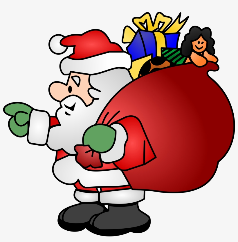 Big Image - Santa With A Sack, transparent png #5570615