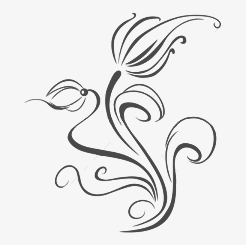 Twirl Daisy - Enredadera Blanco Y Negro Bordado, transparent png #5572641