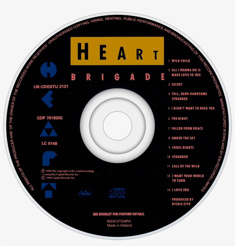 Heart Brigade Cd Disc Image - Wanna Do Is Make Love, transparent png #5576190