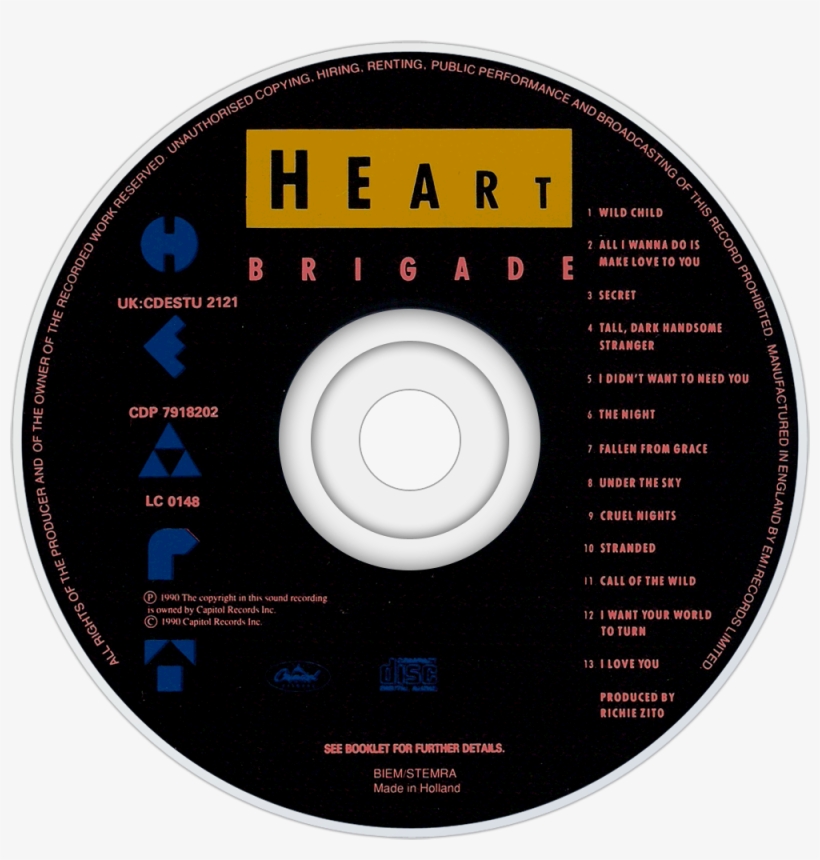 Heart Brigade Cd Disc Image - Wanna Do Is Make Love, transparent png #5576190