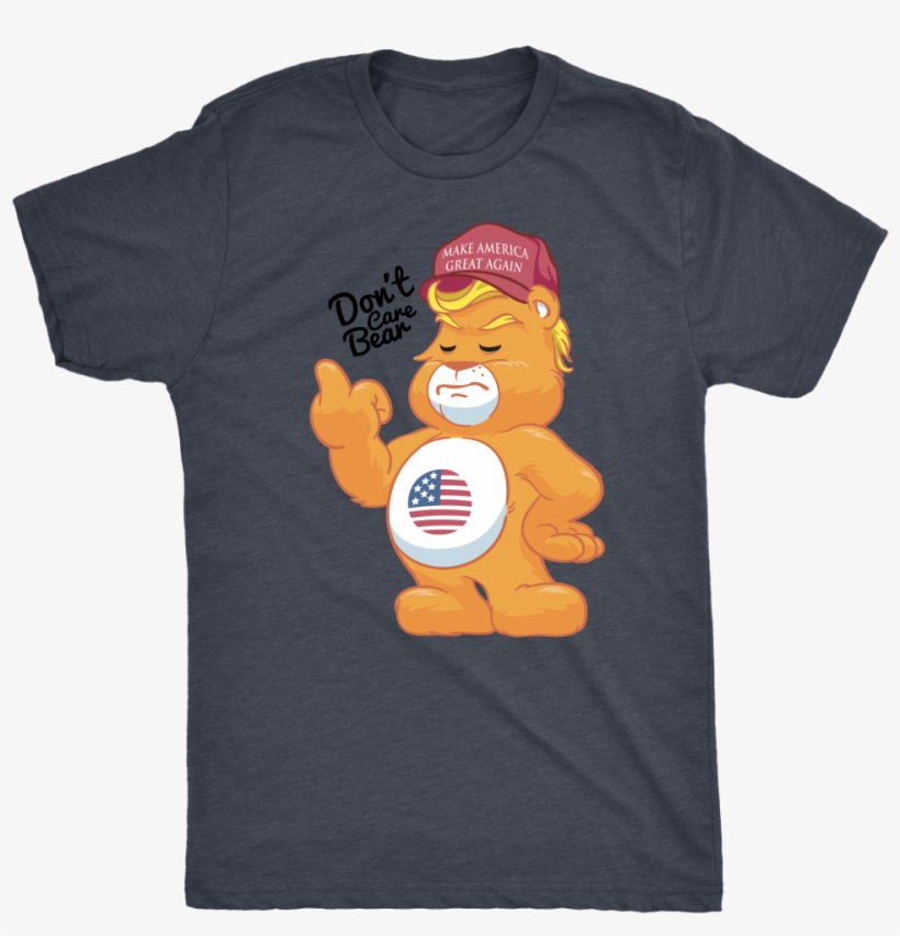Don't Care Bear W/ Make America Great Again Hat Adult - Shirt, transparent png #5579838