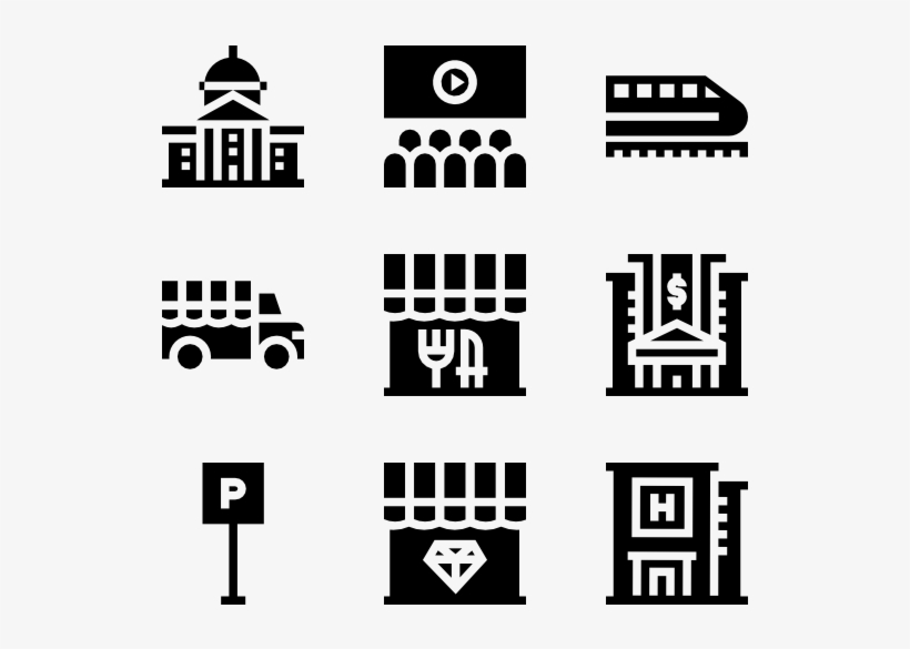 City Life - Iconos Urbanos Png, transparent png #5579940