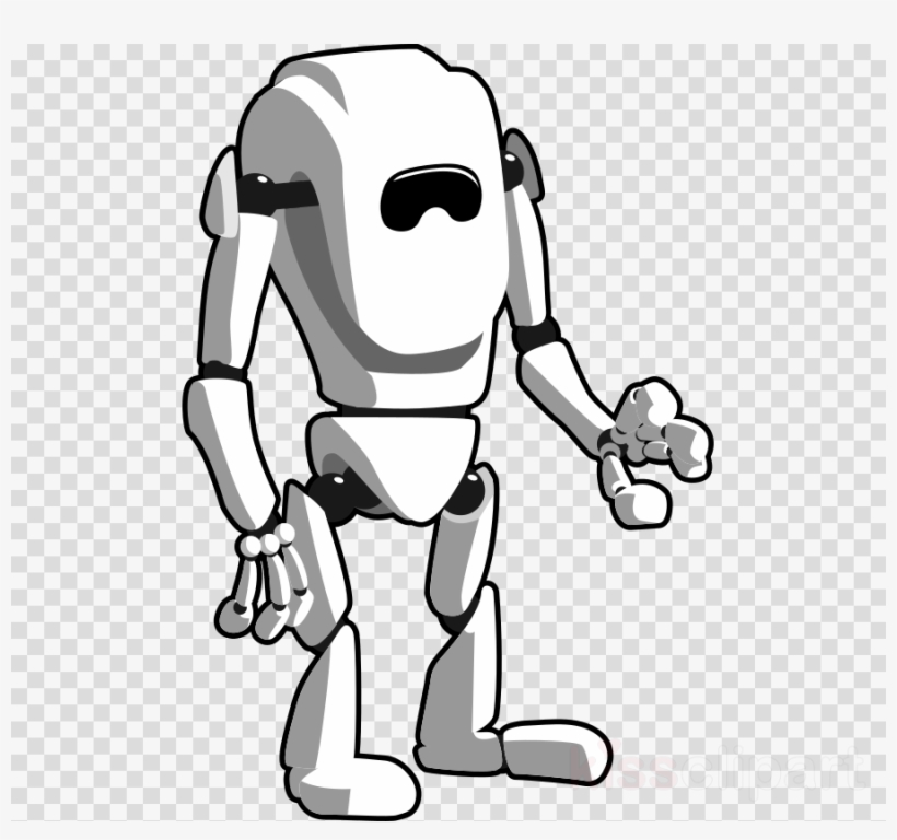 Black And White Robot Png Clipart Robot Android Clip Vector Robot