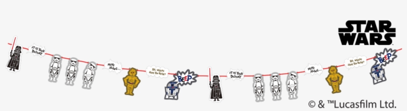 Star Wars Garland Banner, transparent png #5580198