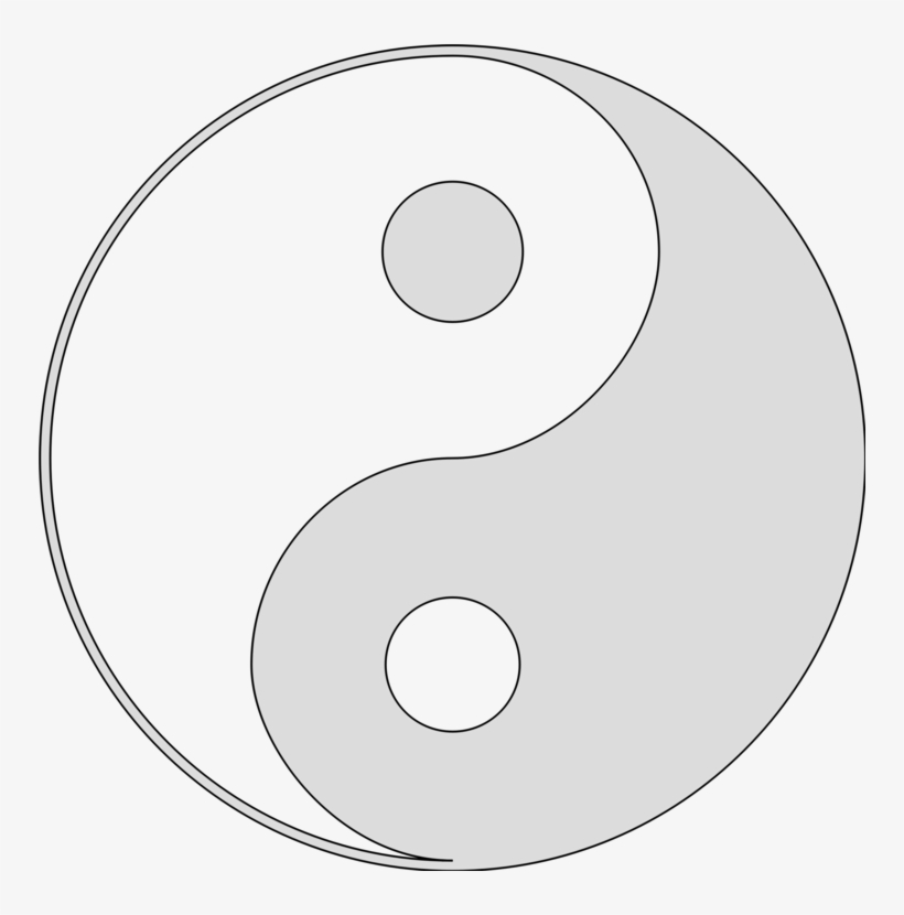 Yin And Yang Tai Chi Black And White Symbol Taiji - Yin And Yang, transparent png #5580577