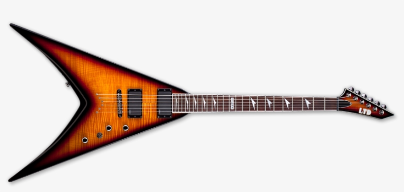 Ltd Flame Maple V-series Electric Guitar - Dave Mustaine Stradi Vmnt, transparent png #5582285