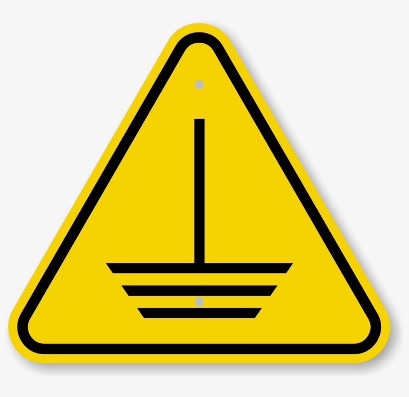 Iso Electric Ground Hazard Symbol Warning Sign - Fall Hazard Sign, transparent png #5582353