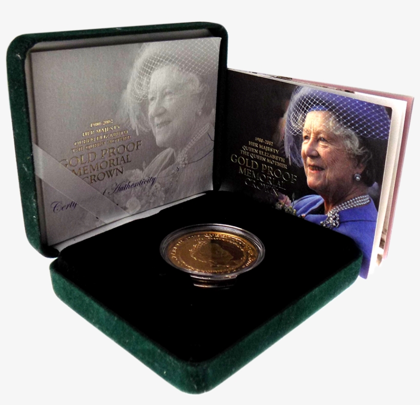 Pre-owned 2002 Uk Queen Mother Memorial £5 Proof Gold, transparent png #5584064