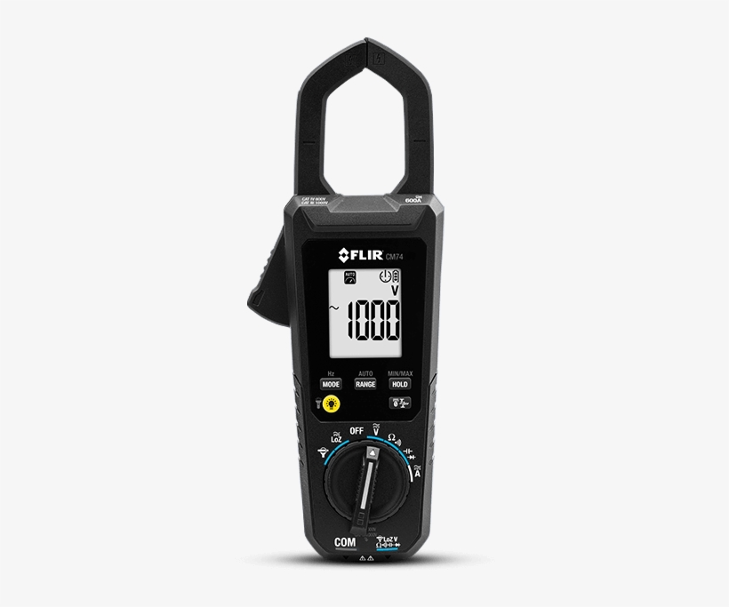 Flir Cm74 - Flir Cm74 Commercial True Rms Ac/dc Clamp Meter - 600a, transparent png #5584270