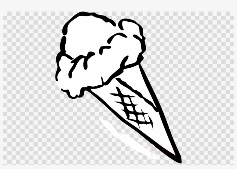 Black And White Transparent Ice Cream Clipart, transparent png #5584274