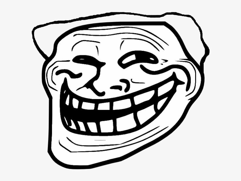 Troll Mask - Troll Face, transparent png #5584402