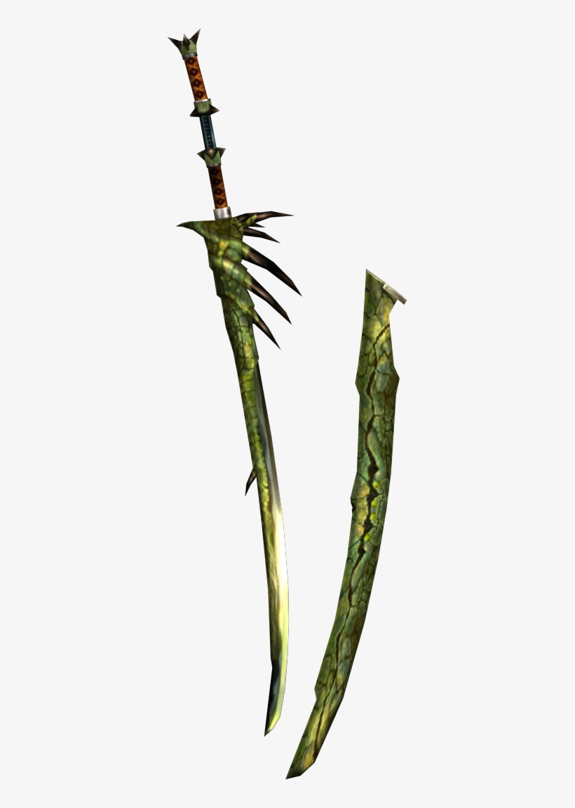 Monster Hunter World Wyvern Blade Leaf - Monster Hunter Wyvern Blade Verde, transparent png #5584477