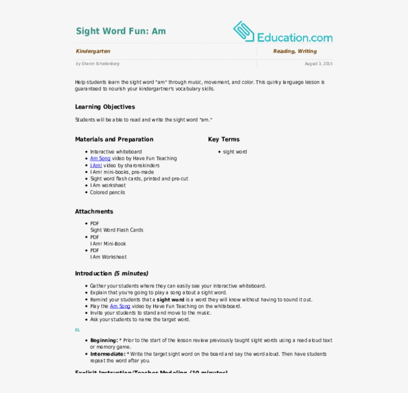 Sight Word Fun - Comprehension Objectives For 4th Grade, transparent png #5585715