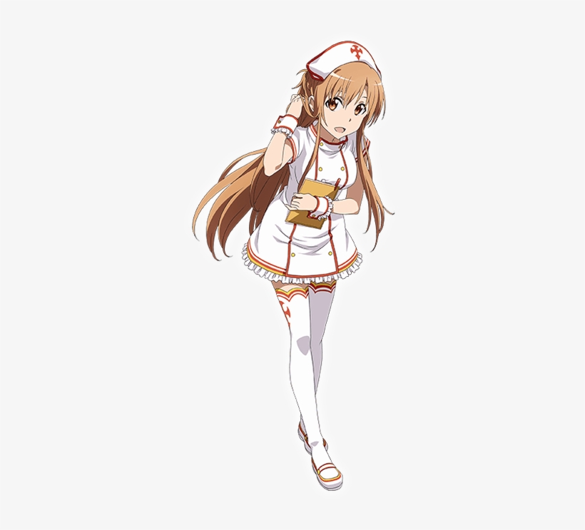 Asuna As A Nurse - Sword Art Online Yuuki Asuna Nurse Clothes Dress Cosplay, transparent png #5586547