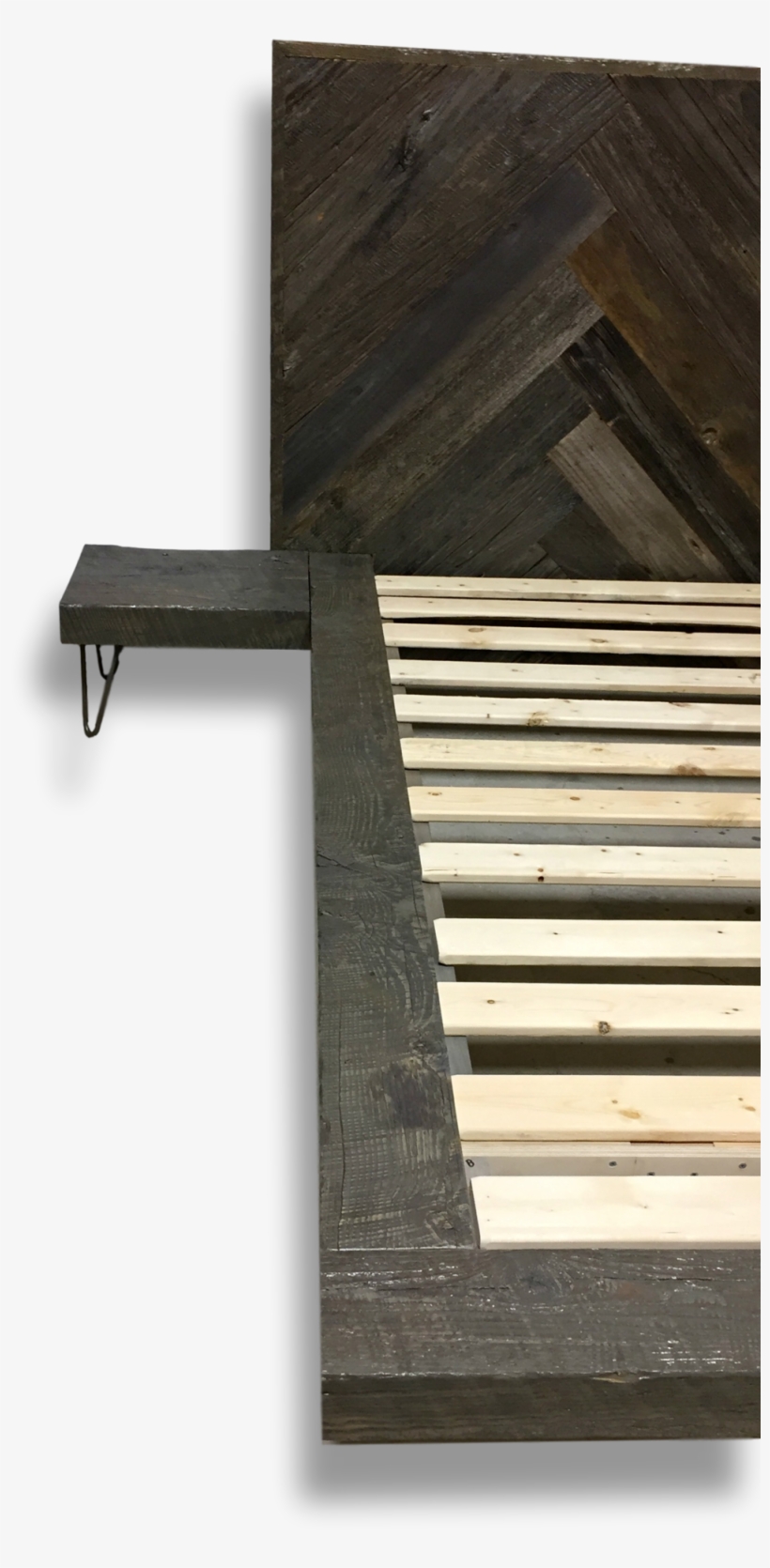 Floating Platform Bed With Herringbone Design - Plank, transparent png #5586816