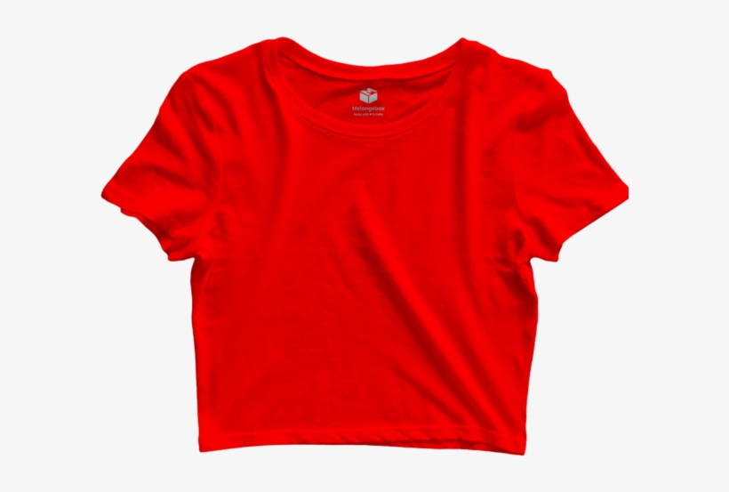 red crop tee shirt