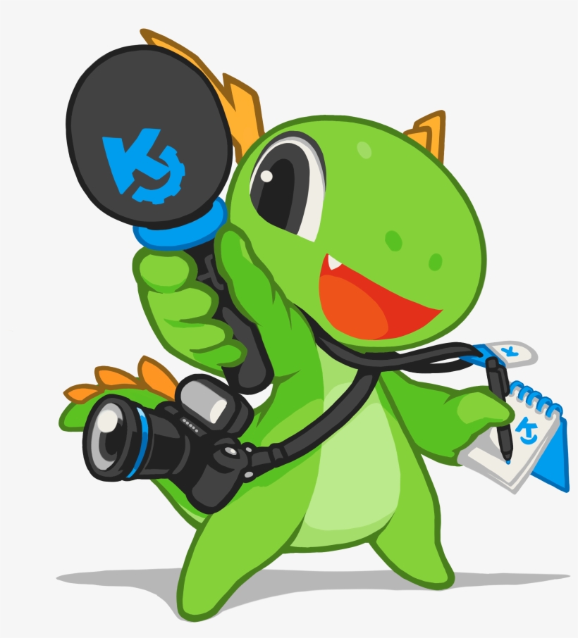 Kde Mascot Konqi For Journalists - Journalist Image Png, transparent png #5589296