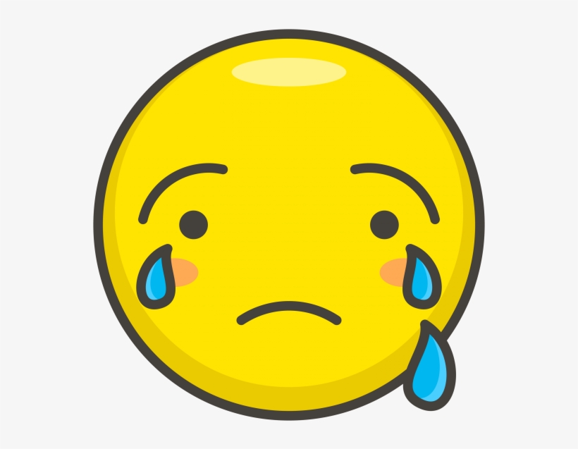 Crying Face Emoji - หน้า ร้องไห้ Png, transparent png #5589465