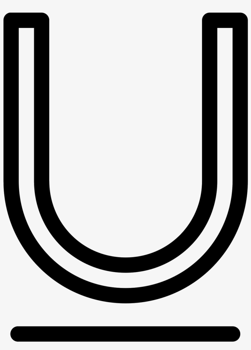 The Icon "underline" Consists Of The Outline Of A Capitalized - Icon, transparent png #5591171