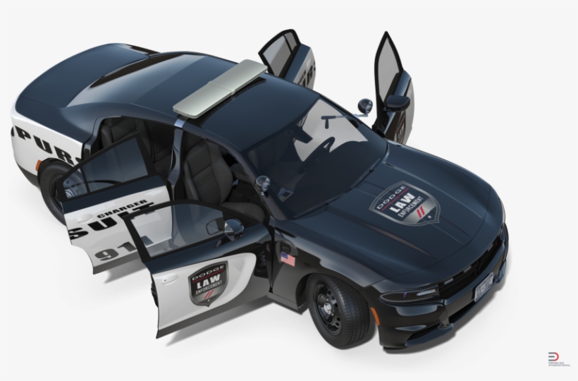 9 Dodge Charger Police Car Rigged Royalty-free 3d Model - Model Car, transparent png #5591900