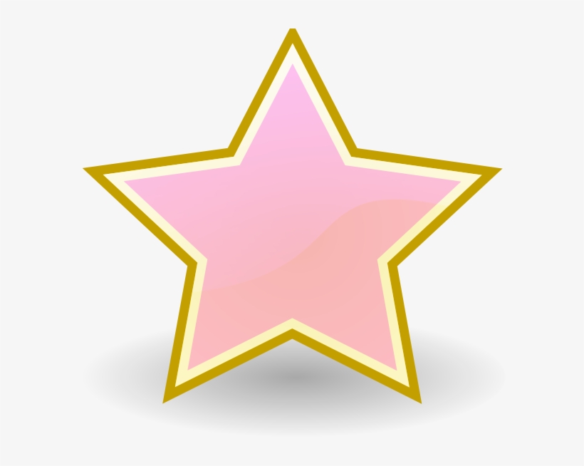 Baby Pink Star Clip Art At Clker - Volunteer Of The Month Png, transparent png #5592518