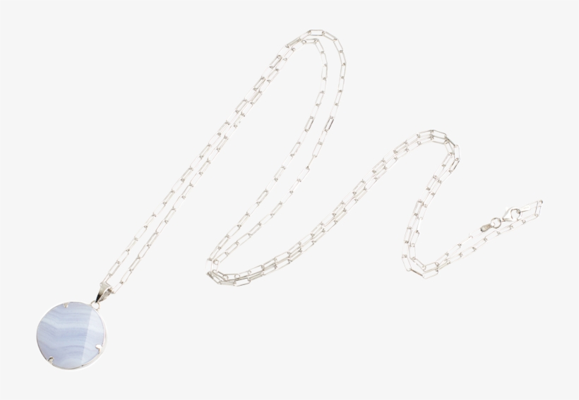 Ajei Blue Lace Agate Star Of David Pendant Necklace - Star Of David Pendant Necklace, transparent png #5593468